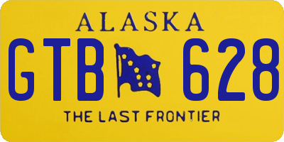 AK license plate GTB628
