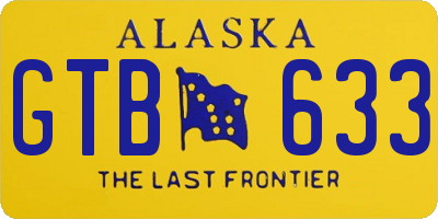 AK license plate GTB633