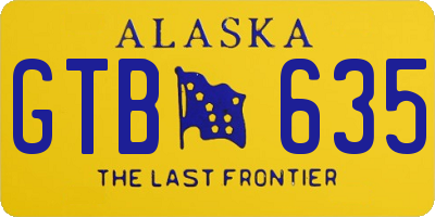 AK license plate GTB635