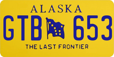 AK license plate GTB653