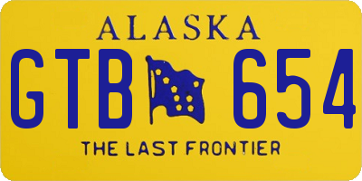 AK license plate GTB654