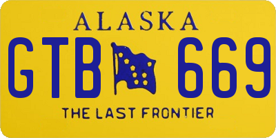 AK license plate GTB669