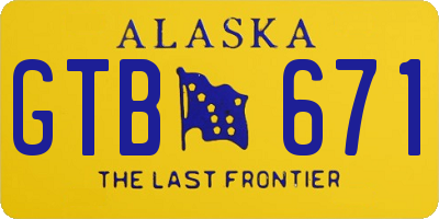 AK license plate GTB671