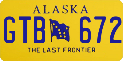 AK license plate GTB672