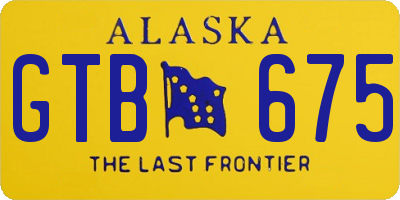 AK license plate GTB675