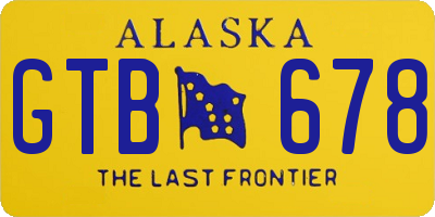 AK license plate GTB678