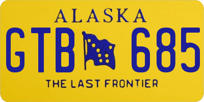 AK license plate GTB685