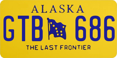 AK license plate GTB686