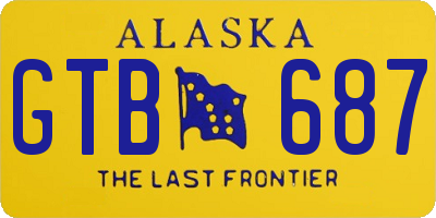 AK license plate GTB687