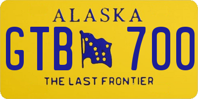 AK license plate GTB700