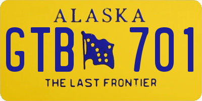 AK license plate GTB701