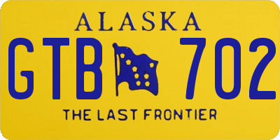 AK license plate GTB702