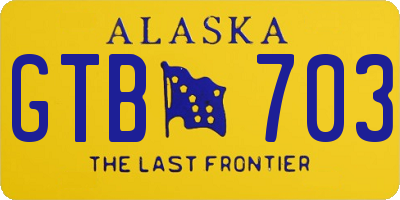 AK license plate GTB703