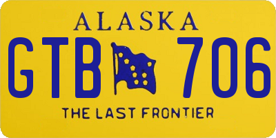 AK license plate GTB706