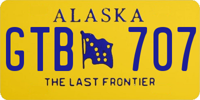 AK license plate GTB707