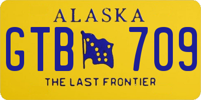 AK license plate GTB709