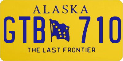 AK license plate GTB710