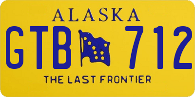 AK license plate GTB712