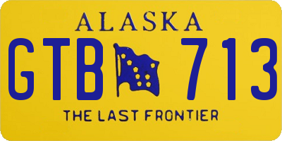 AK license plate GTB713