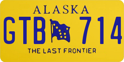 AK license plate GTB714