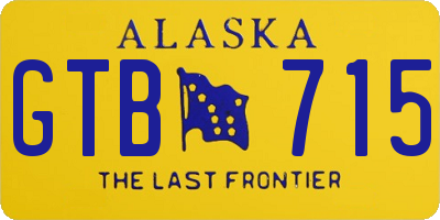 AK license plate GTB715