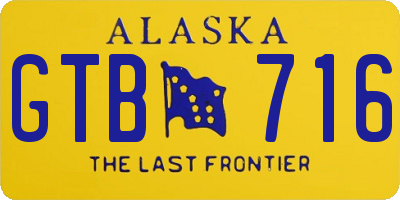 AK license plate GTB716