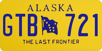 AK license plate GTB721