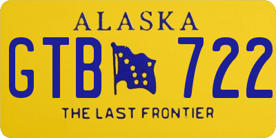 AK license plate GTB722