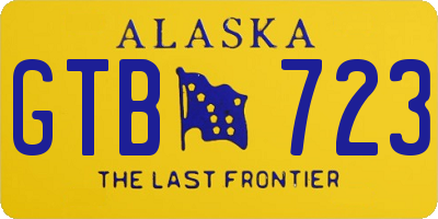 AK license plate GTB723