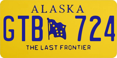 AK license plate GTB724