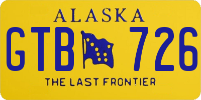 AK license plate GTB726