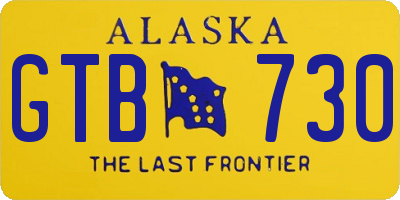 AK license plate GTB730