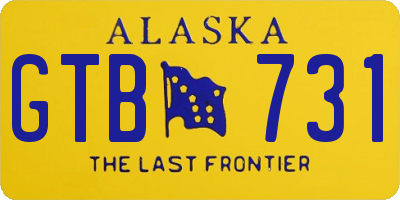 AK license plate GTB731