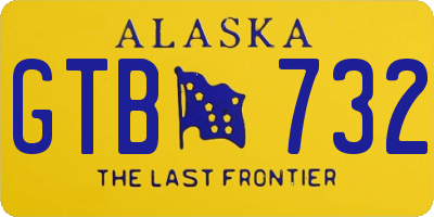 AK license plate GTB732