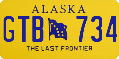 AK license plate GTB734