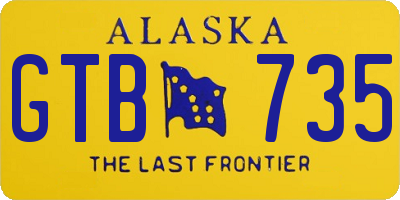 AK license plate GTB735