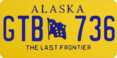 AK license plate GTB736