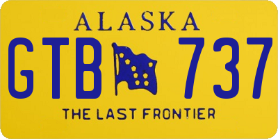 AK license plate GTB737