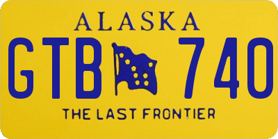 AK license plate GTB740