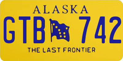 AK license plate GTB742