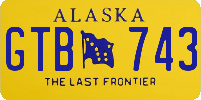 AK license plate GTB743