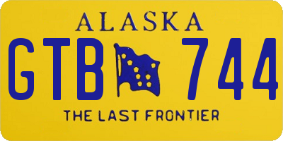 AK license plate GTB744