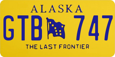 AK license plate GTB747