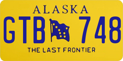 AK license plate GTB748