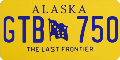 AK license plate GTB750