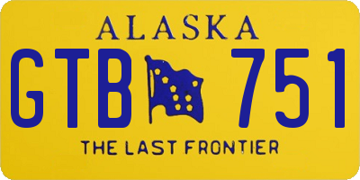 AK license plate GTB751