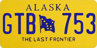 AK license plate GTB753