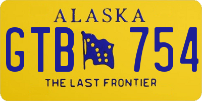 AK license plate GTB754