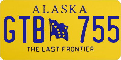 AK license plate GTB755