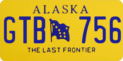 AK license plate GTB756